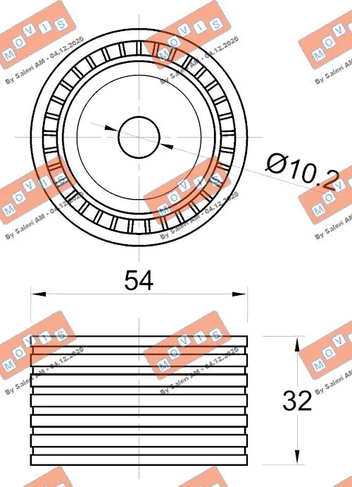 Deflection/Guide Pulley, timing belt