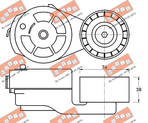 Belt Tensioner, V-ribbed belt