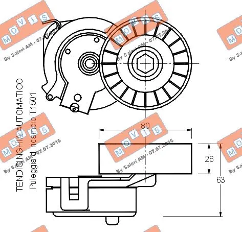 Belt Tensioner, V-ribbed belt