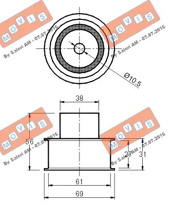 Deflection/Guide Pulley, timing belt