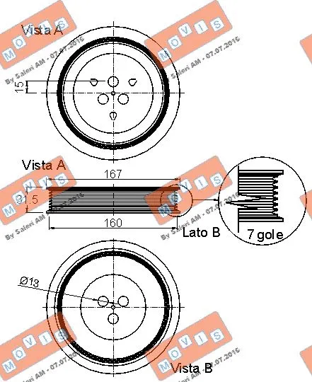 Belt Pulley, crankshaft