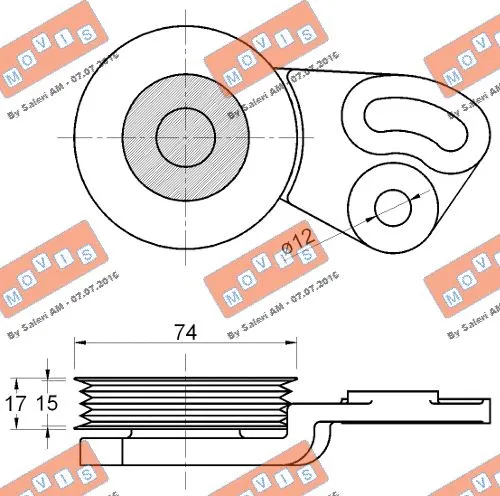 Belt Tensioner, V-ribbed belt
