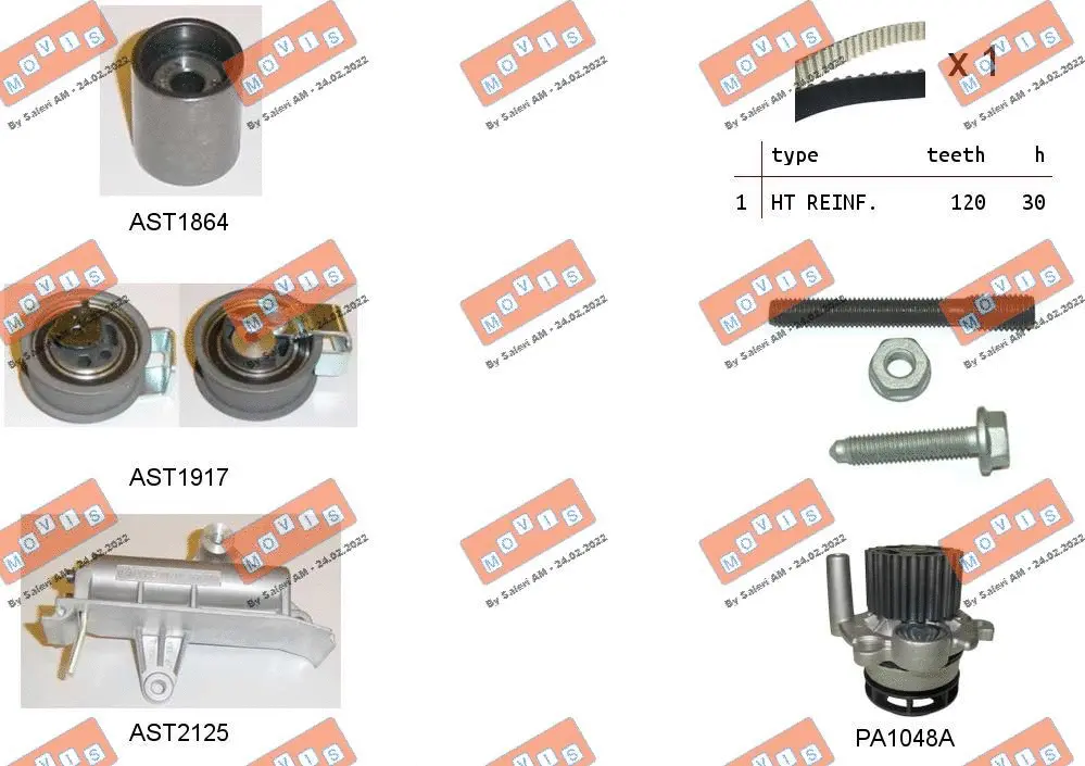 Water Pump & Timing Belt Kit (ASTK0941PA)