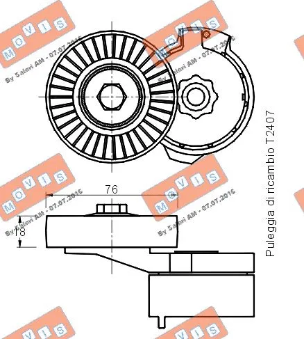 Belt Tensioner, V-ribbed belt