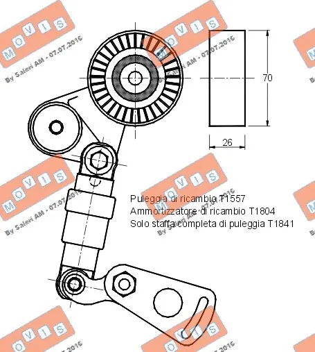 Belt Tensioner, V-ribbed belt