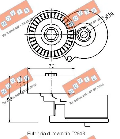 Belt Tensioner, V-ribbed belt