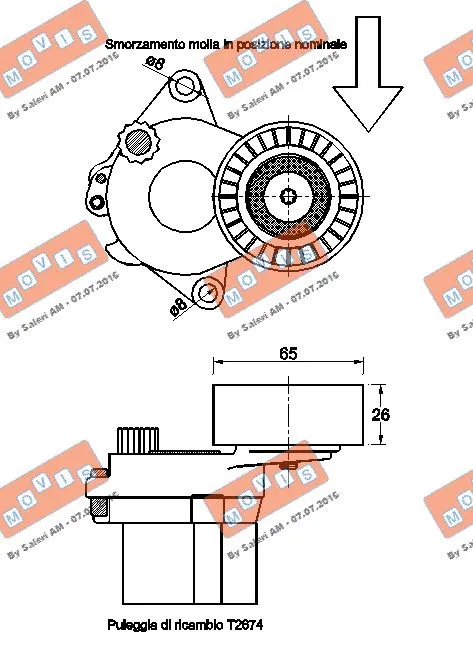 Belt Tensioner, V-ribbed belt