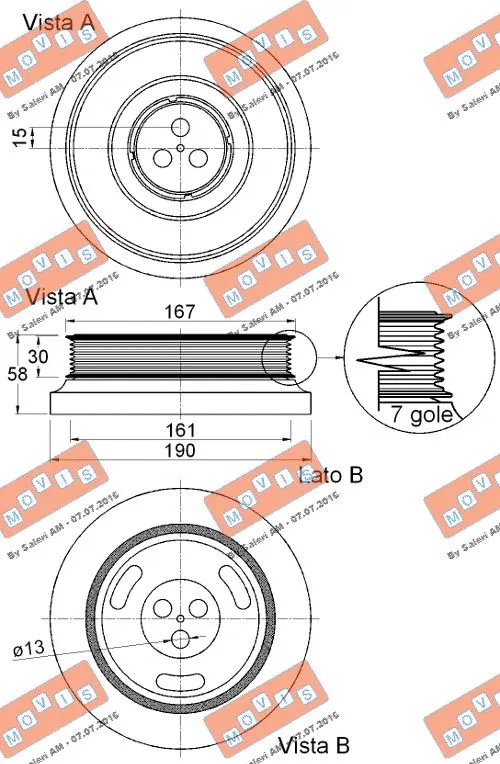 Belt Pulley, crankshaft