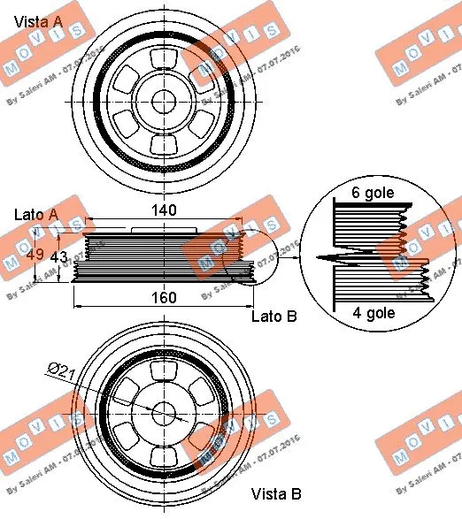 Belt Pulley, crankshaft