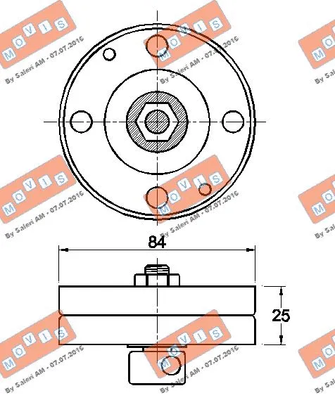 Deflection/Guide Pulley, V-ribbed belt