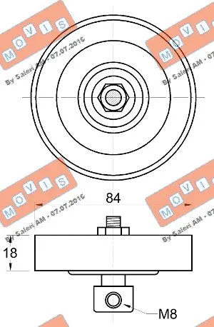 Deflection/Guide Pulley, V-ribbed belt