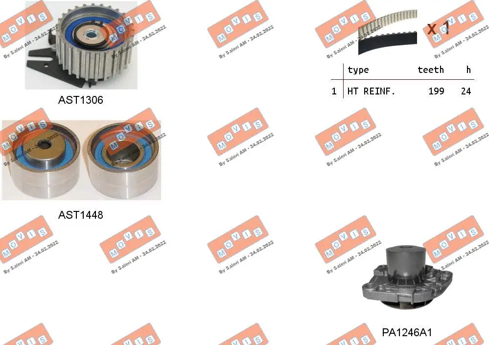 Water Pump & Timing Belt Kit (ASTK1088PA)