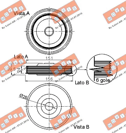 Belt Pulley, crankshaft
