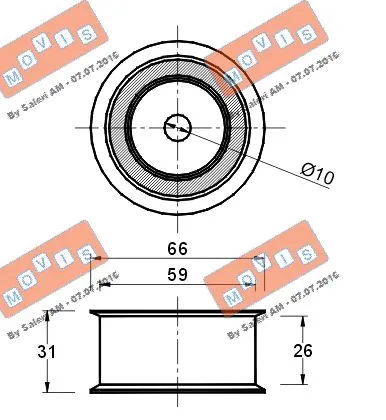 Deflection/Guide Pulley, timing belt