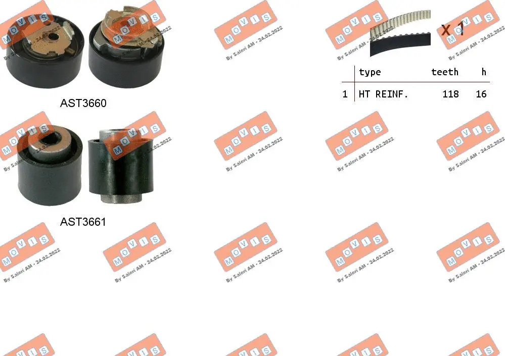 Timing Belt Kit (ASTK1167)