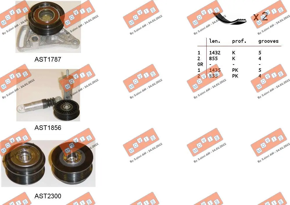 V-Ribbed Belt Set (ASTA0071)