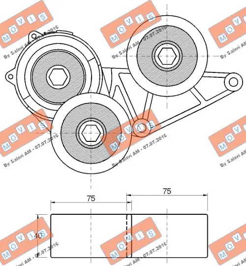Belt Tensioner, V-ribbed belt