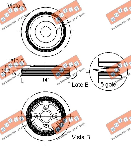 Belt Pulley, crankshaft