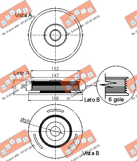 Belt Pulley, crankshaft