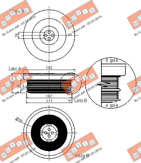 Belt Pulley, crankshaft
