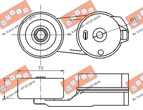 Belt Tensioner, V-ribbed belt