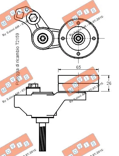 Belt Tensioner, V-ribbed belt