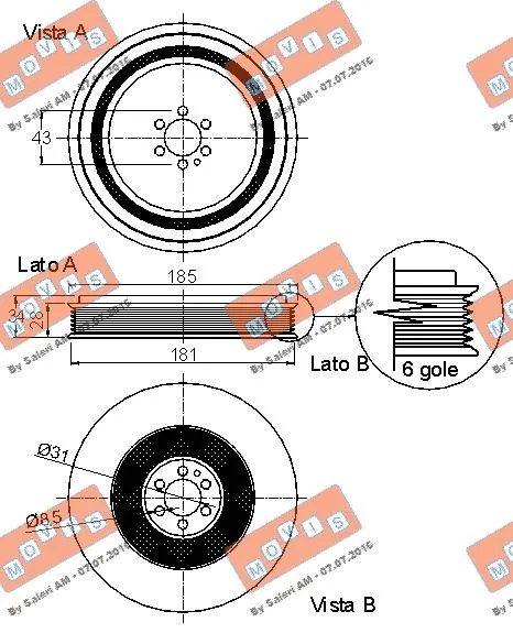 Belt Pulley, crankshaft