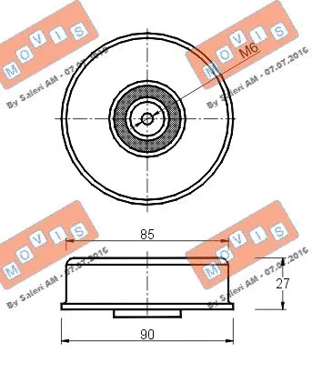 Deflection/Guide Pulley, V-ribbed belt