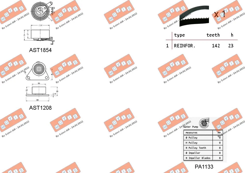Water Pump & Timing Belt Kit