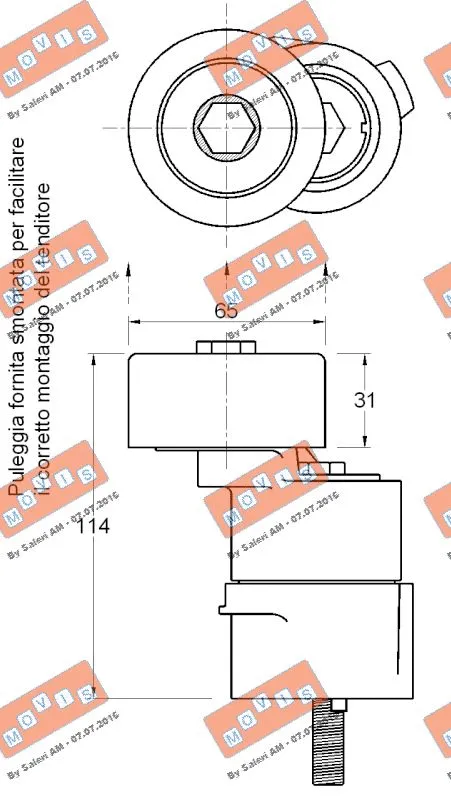 Belt Tensioner, V-ribbed belt