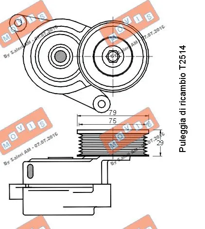 Belt Tensioner, V-ribbed belt