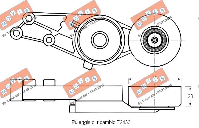 Belt Tensioner, V-ribbed belt