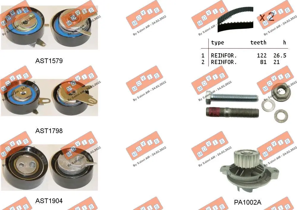Water Pump & Timing Belt Kit (ASTK1175PA)
