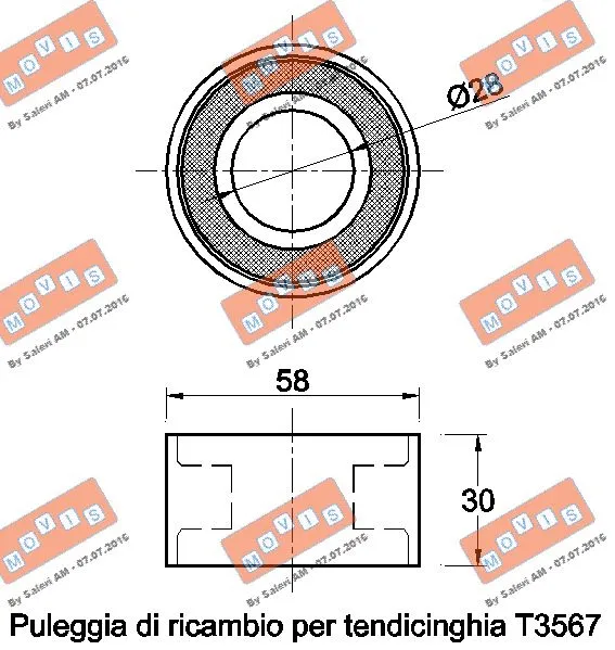 Deflection/Guide Pulley, timing belt