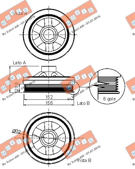 Belt Pulley, crankshaft