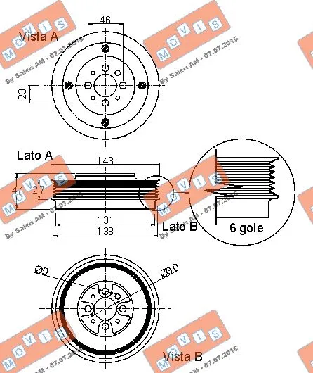 Belt Pulley, crankshaft