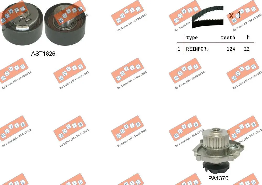 Water Pump & Timing Belt Kit (ASTK0842PA)