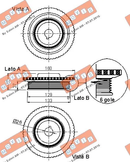 Belt Pulley, crankshaft