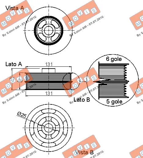 Belt Pulley, crankshaft
