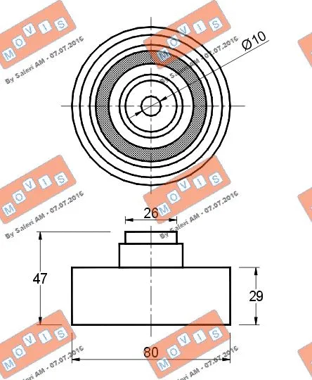 Deflection/Guide Pulley, timing belt