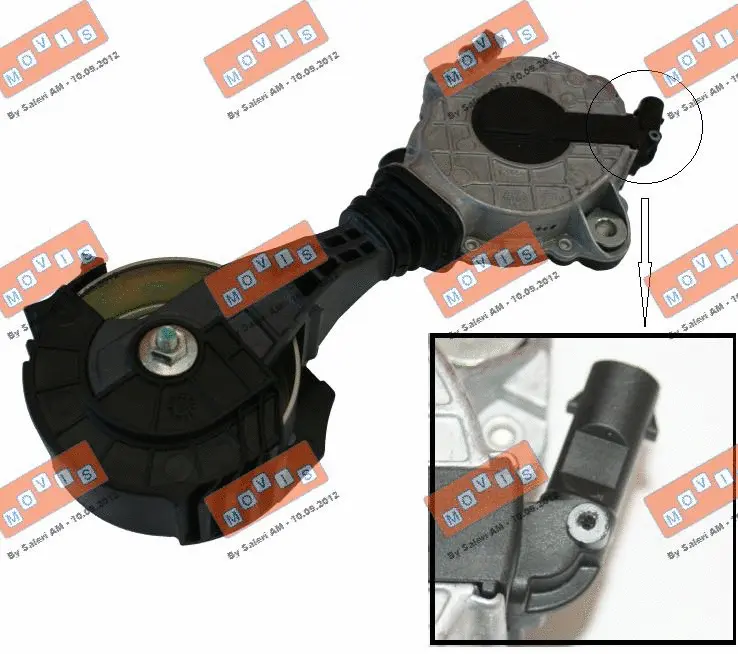 Belt Tensioner, V-ribbed belt (AST3554)
