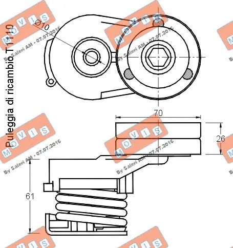 Belt Tensioner, V-ribbed belt