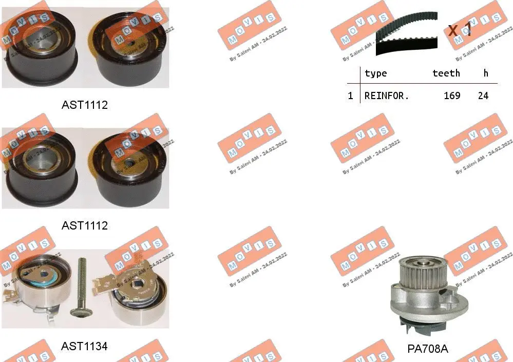 Water Pump & Timing Belt Kit (ASTK0830PA)