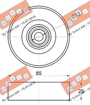 Deflection/Guide Pulley, V-ribbed belt
