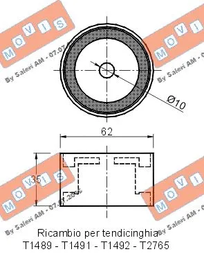 Deflection/Guide Pulley, timing belt