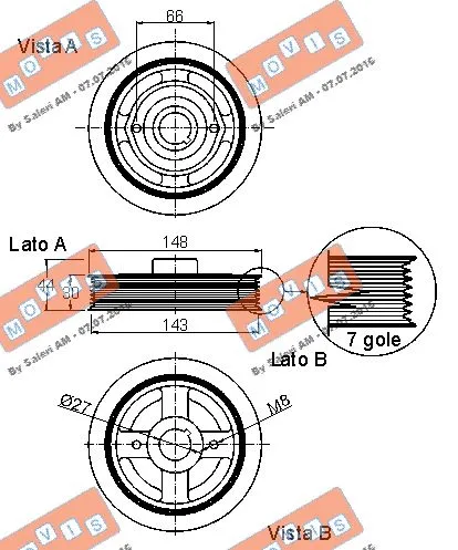 Belt Pulley, crankshaft