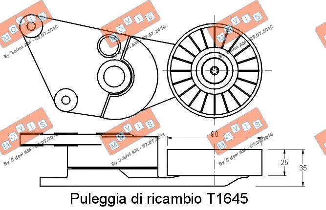 Belt Tensioner, V-ribbed belt