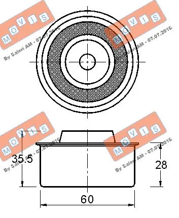 Deflection/Guide Pulley, timing belt