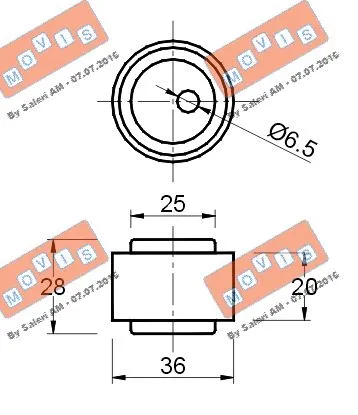 Deflection/Guide Pulley, timing belt