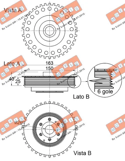 Belt Pulley, crankshaft